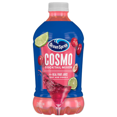 Ocean Spray Cosmopolitan Cocktail Mixer, Drink Mixer with Real Fruit Juice, 32 Fl Oz Bottle