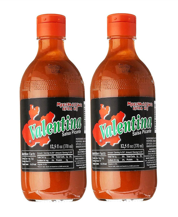 Valentina Salsa Picante Mexican Hot Sauce Extra Hot (2 Pack, Total of 25fl.oz)