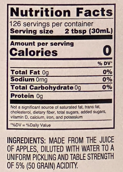 Acclaim 1 (128 oz), Gourmet Apple Cider Vinegar, Gallon fl Health and Wellness Support