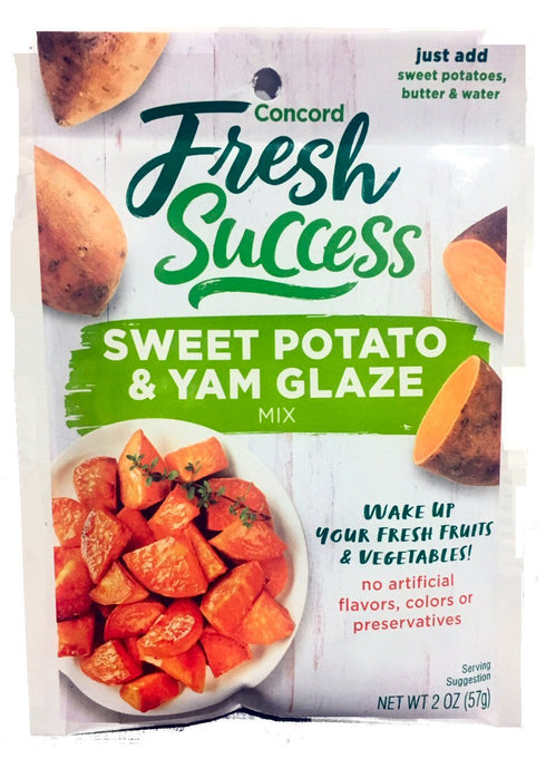Concord Yam or Sweet Potato Glaze Mix (Dry), 2-Ounce Pouches (Pack of