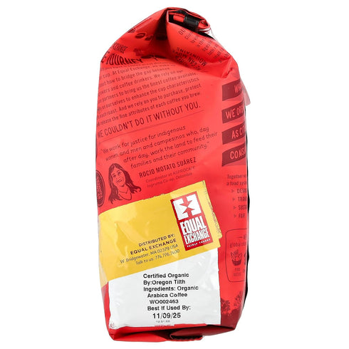 12 oz (340 Equal Exchange Organic Coffee, Whole Bean, Full City Roast, Decaffeinated, g)