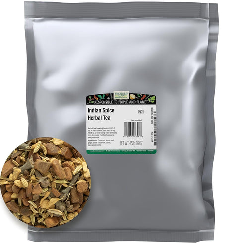 Frontier Co-op Indian Spice Herbal Tea 1lb | 16 Ounce (Pack of