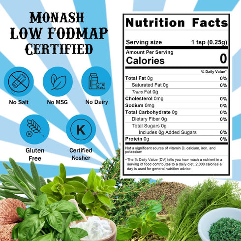 Smoke n Sanity SnS Greek Seasoning - Monash Certified Low FODMAP, Gluten Free, Salt Free, Dairy Free, Vegetarian (4.0