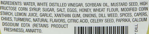 9.75 (Pack 6) Inglehoffer Creamy Dill Mustard with Lemon & Capers, Ounce Squeeze Bottle