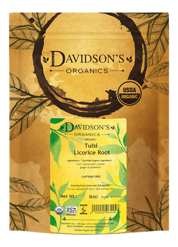 Davidson's Organics, Tulsi Licorice Root, Loose Leaf Tea, 16-Ounce Bag