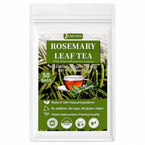 Rosemary Tea Bags - 50 Count, 100% Pure Dried Rosemary Leaves, Caffeine-Free