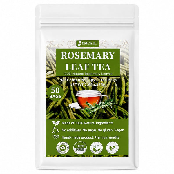 Rosemary Tea Bags - 50 Count, 100% Pure Dried Rosemary Leaves, Caffeine-Free