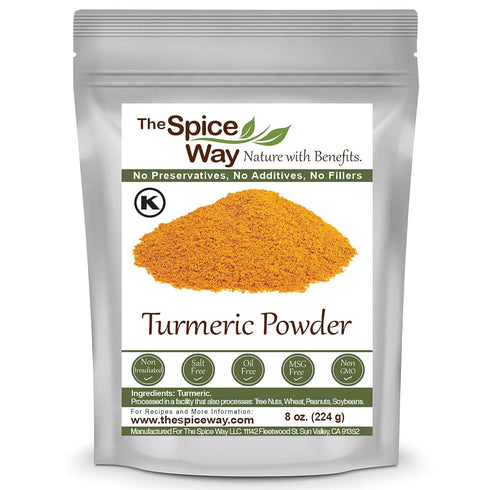 The Spice Way Turmeric Powder (8 oz), Ground Tumeric Root for Curries, Soups, Teas, and Skin