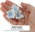 36 Count Global Sugar Art Hydrangea Blossom Sugar Cake Flowers, White with Blue - Wired- by Chef Alan Tetreault