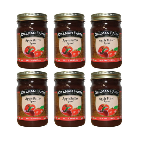 Dillman Farm All Natural Apple Butter - Gluten-Free, Non-GMO, Vegan, Kosher, Eco-Friendly,