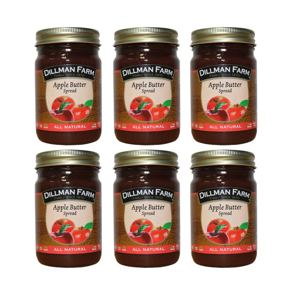 Dillman Farm All Natural Apple Butter - Gluten-Free, Non-GMO, Vegan, Kosher, Eco-Friendly,