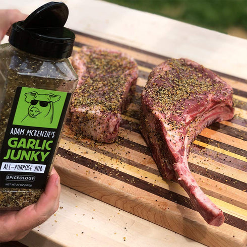 20 oz Spiceology & Adam McKenzie - Garlic Junkie - All-Purpose Seasoning, BBQ Rubs and Spice Blends - Use On: Beef