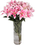 10 Stem Pink Giant Lilies Fresh Cut Flower Bouquet Very Fragrant Gifts for home decoration birthdays anniversaries
