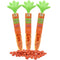 Needzo Plastic Carrot Filled with Orange Easter Chocolatey Pieces, Crunchy Shell Candy