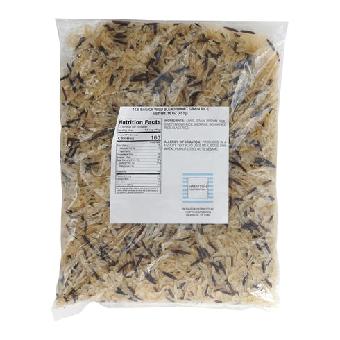 1 Wild Rice Blend Short Grain, Pound Bulk Bag, Hampton Distribution