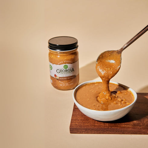 Whole30 12 (1 Pack) Georgia Grinders Hazelnut Creamy Gourmet Nut Butter Spread, Approved, Non-GMO, Gluten Free, No Palm