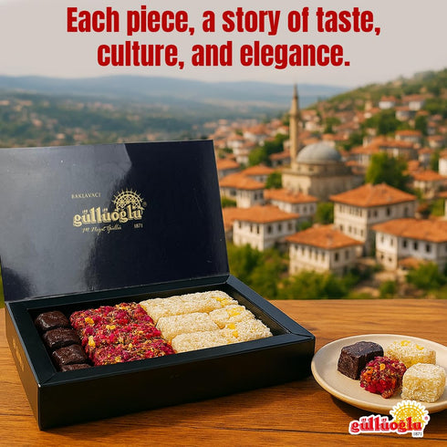 8.8oz 250gr (Pack 1), Guellueoglu Gourmet Delight Series: Sultans Confections Assorted Turkish Delight,