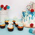 Gyufise 50Pcs White Edible Cupcake Toppers, Snowflakes Cake Decoration for Christmas Winter Birthday Party Supplies
