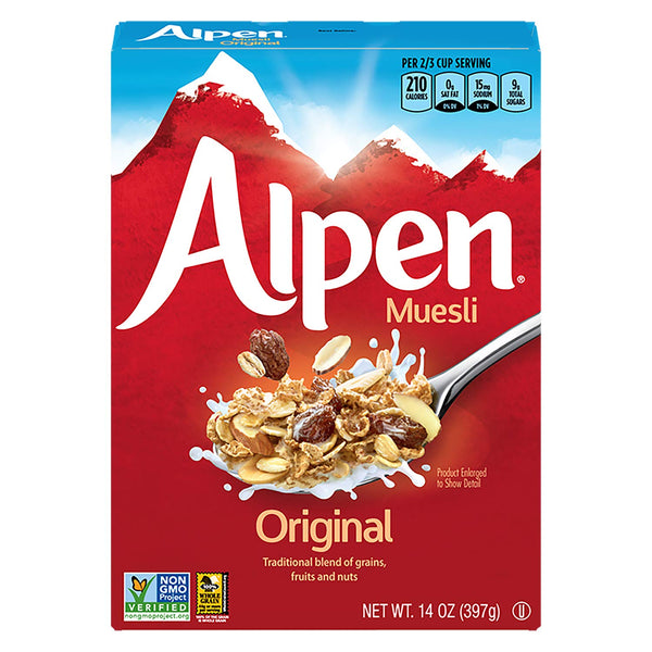 Alpen Original Muesli, Swiss Style Muesli Cereal, Whole Grain, Non-GMO Project Verified, Heart