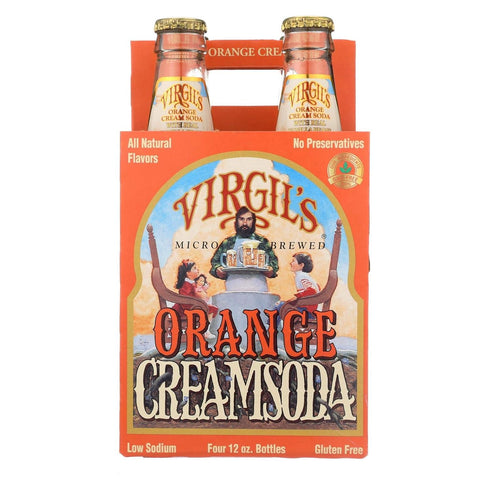 Virgil's Rootbeer Cream Soda - Orange Cream - Case of 6 -