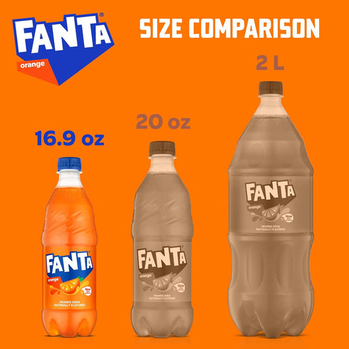 16.9 oz 12 Pack Fanta Orange Soda | Soft Drink | fl |