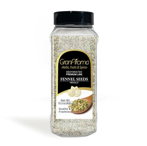 GranAroma Fennel Seeds, 15.2 oz - Whole Seeds for Cooking & Baking, Light Flavor