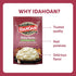 100% 4 4.1 (Pack 10) Idahoan Baby Reds with Roasted Garlic and Parmesan Mashed Potatoes, Naturally Gluten-Free, Real
