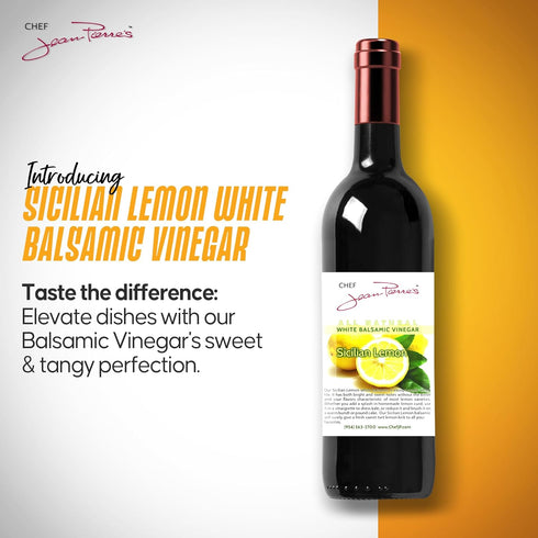 375ml (12.5oz) 12-Years Chef Jean Pierre's Italian Balsamic Vinegar - Rich Lemon Flavor, Traditional Barrel Aged