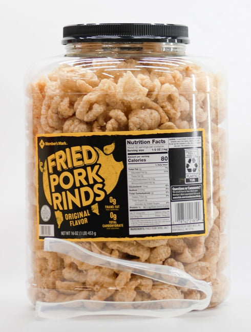 Sophley (16 oz.) Member Mark Original Fried Pork Rinds & a Tong