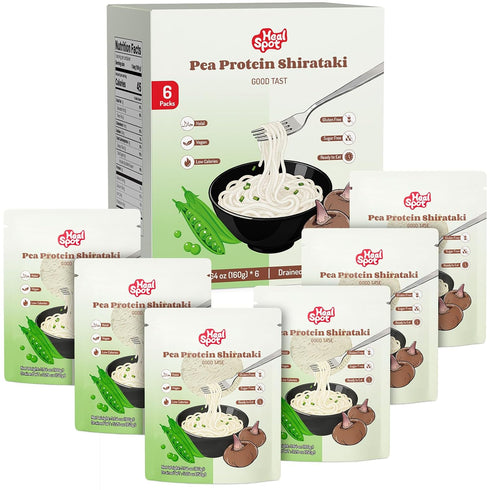HealSpot Pea Protein Konjac Noodle,Shirataki,Low Carb Pasta,Zero Fat Spaghetti,Gluten Free,175mg High Calcium,Keto