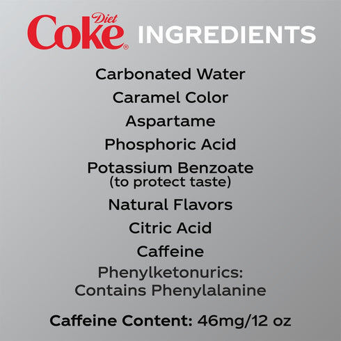 Pack 12 oz, 12 Pack Diet Coke Soda Soft Drink Fridge Cans, fl