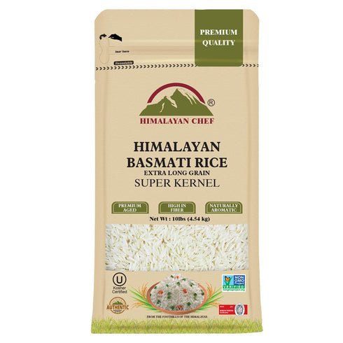 Himalayan Chef Basmati Rice, Natural Extra Long Grain Super Kernal Rice, Premium