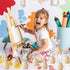 Art Birthday Party Decorations Girl - 24pcs Art Paint Party Cupcake Toppers for Rainbow Art Birthday Supplies