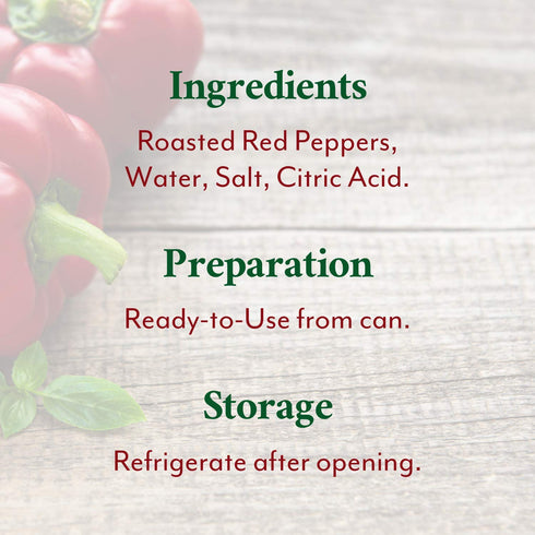 28 Pack 4 Roland Foods Whole Fire Roasted Red Peppers, Specialty Imported Food, Ounce Can