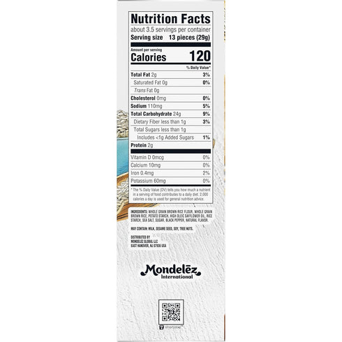 GOOD THINS Sea Salt & Pepper Rice Snacks, Gluten Free Crackers, 3.5 oz