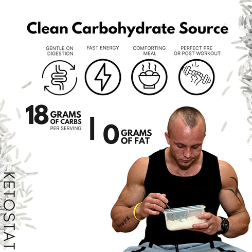 3 LB, 48 oz Rice Cream Plain Jasmine White Rice Hot Rice Cereal Scoop Included - Easily Digestable Carb Source