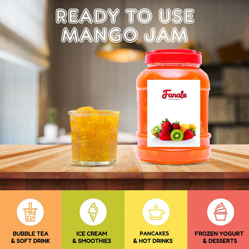 10 JAM003 Fanale Premium Flavoring Jam for Bubble Tea | Mango Flavor Fruit Jam | for Boba Tea, Smoothie Paste, Slushes