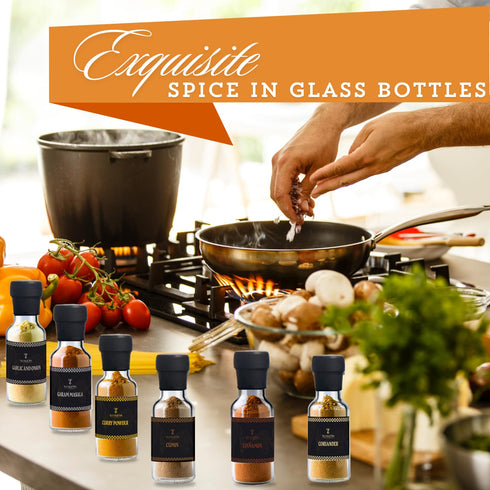 TILZ COLLECTION Set -24 Spice Gift Gourmet Spices For Cooking, Grilling, Rubs, Mixed Spice, Herbs, Spices & Seasonings