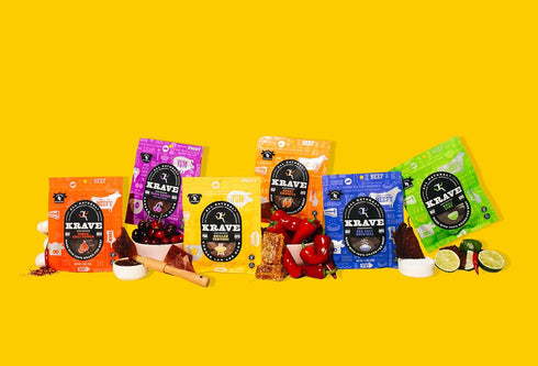 Packed 100% 2.7 KRAVE All Natural Beef Jerky, Sea Salt - Protein Snacks Roasted for Maximum Flavor - Grass Fed Beef