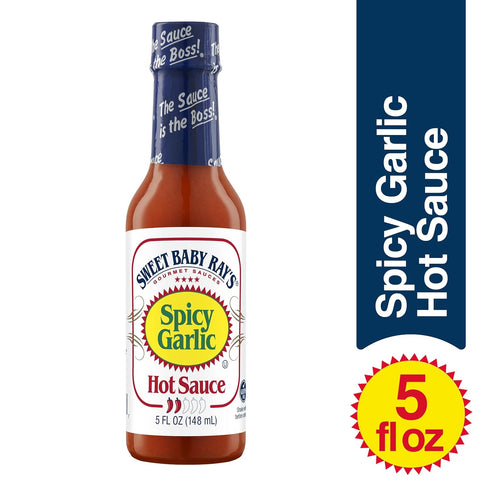 5 Oz (Pack 1) Sweet Baby Rays Spicy Garlic Hot Sauce Fl