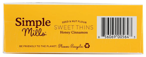 4.25oz, Pack 1 Simple Mills Honey Cinnamon Seed & Nut Flour Sweet Thins, Paleo Friendly & Delicious Sweet Thin Cookies