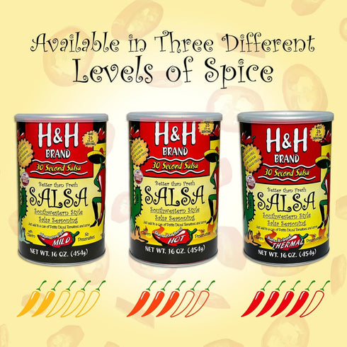 30 (16-oz. 26, 15-oz. 1.15-Each) Second Salsa Seasoning Mix - Hot, Can Makes Batches of Salsa