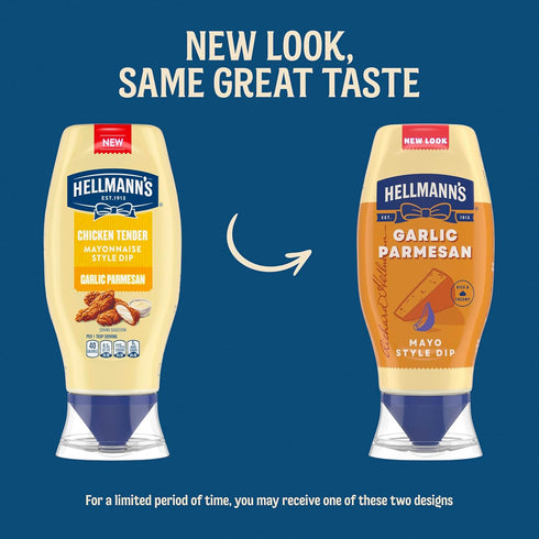 11.5 Oz Hellmann's Garlic Parmesan Chicken Tender Mayonnaise Style Dip Garlic Parmesan Delicious Flavor No Artificial