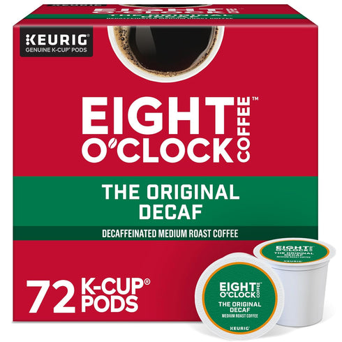 Eight O'Clock Coffee The Original Decaf, Single-Serve Coffee K-Cup Pods, Medium Roast,
