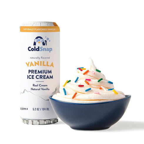 ColdSnap Vanilla Ice Cream Pods Premium, Creamy Single-Serve Vanilla Dessert Made in