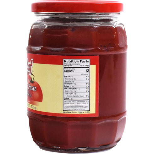 24 Oz (Pack 1) Sadaf Tomato Paste in jar - Tomato paste no sugar added - All-natural tomato sauce - Keto Friendly