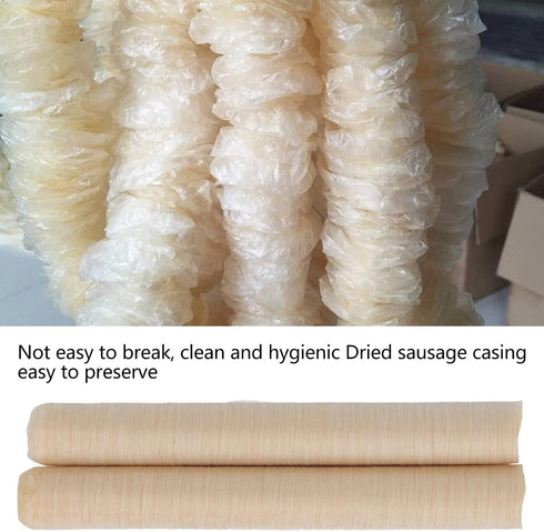 2Pcs 19mm TOPINCN Sausage Casing, Collagen Sausage Casing Dry Sausage Casing Tube, Dried Handmade Sausage Tube Casing