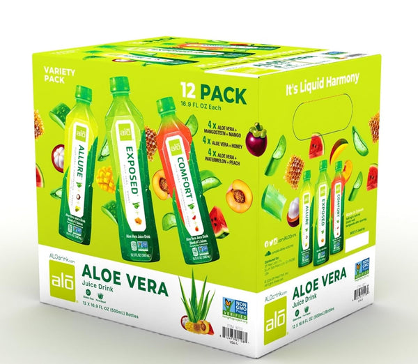 ALO Aloe Vera Juice | 16.9 fl oz, Pack of 12 |