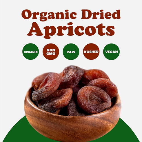 1 Food to Live Organic Dried Apricots, Pound Non-GMO, Kosher, Unsulfured, Raw, Vegan, Bulk