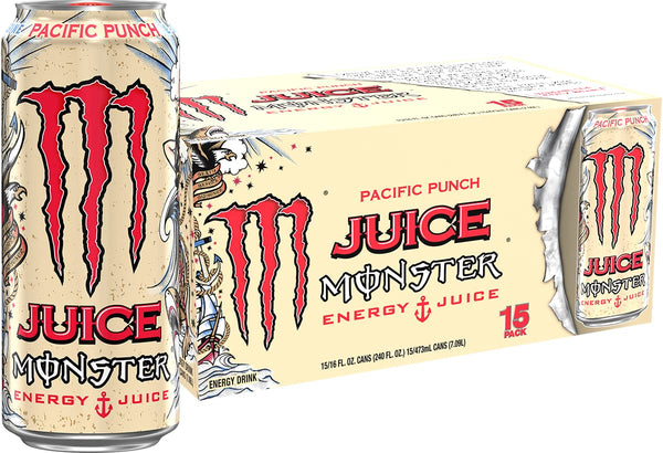 Monster Energy Juice Monster Pacific Punch, Energy Drink, 16 Ounce | Energy